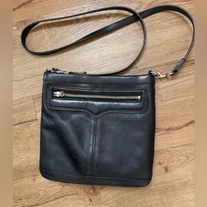 Rebecca Minkoff black leather crossbody purse